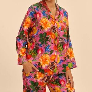 Powder lilac whimsical woodland super soft Women's Pajama Set